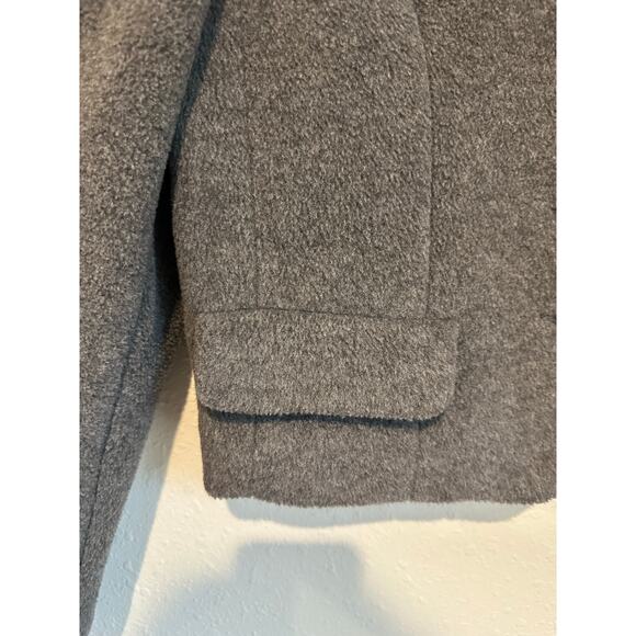Express Tailleur Fleece Cropped blazer jacket Size medium Made in USA Grey - Picture 3 of 8